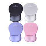 Les 4 coloris du tapis de souris ergonomique Ergozone : noir, gris, lavande et rose